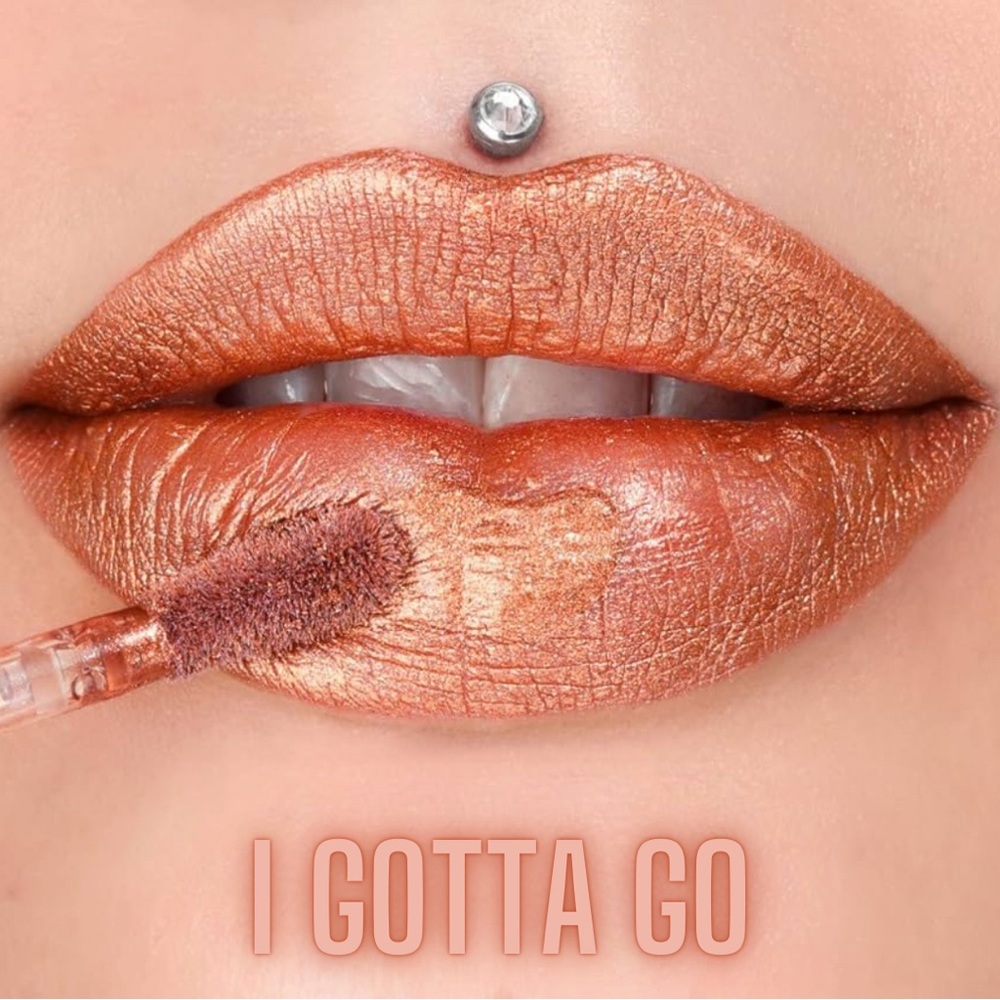 Jeffree Star I Gotta Go Velour Liquid Lipstick Metallic Rose Gold Y2K Fairy